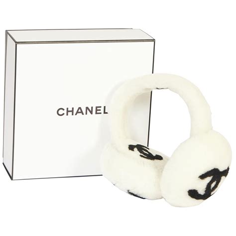 fake chanel earmuffs|Chanel shearling ear muffs.